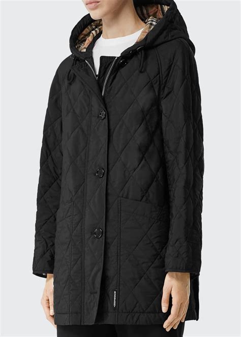 burberry roxwell long quilted jacket|Burberry coats for women.